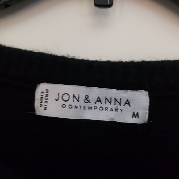 JON & ANNA CONTEMPORARY BLACK SWEATER WOMEN. - Picture 7 of 9